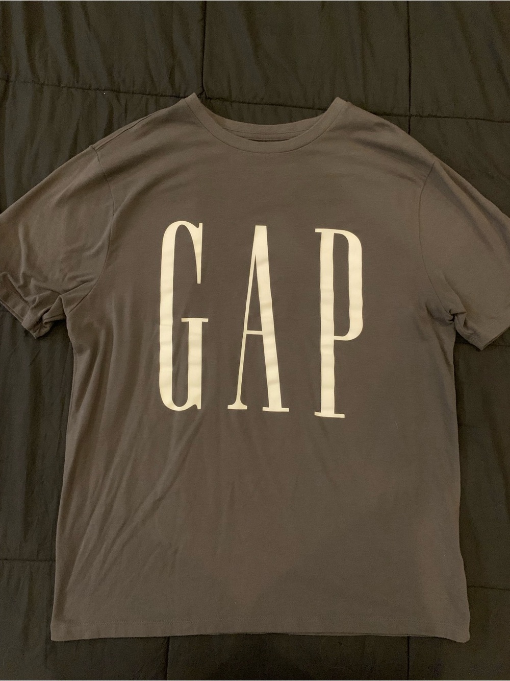 GAP Black Crewneck Tee with White Logo